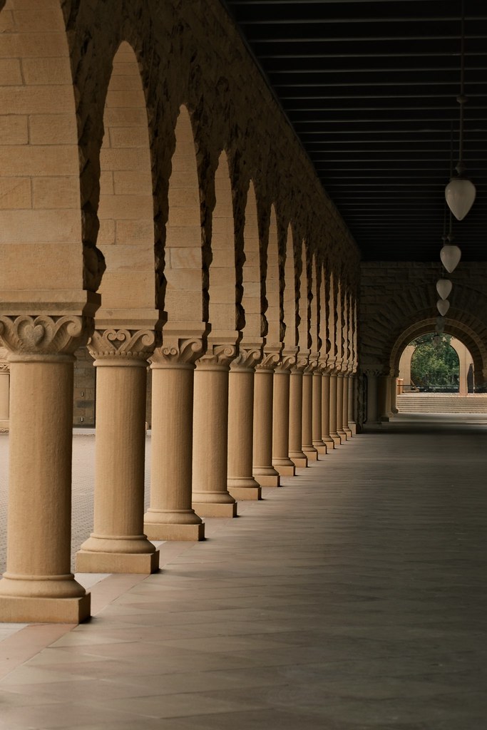Johny Vino abstract architecture photograph of an arched colonnade perspective