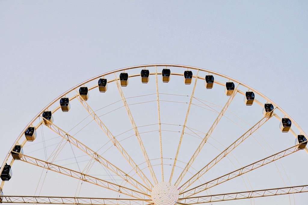 Johny Vino abstract photograph of a Ferris wheel against the sky