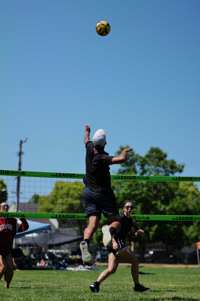 Johny Vino sports action photograph of a volleyball spike
