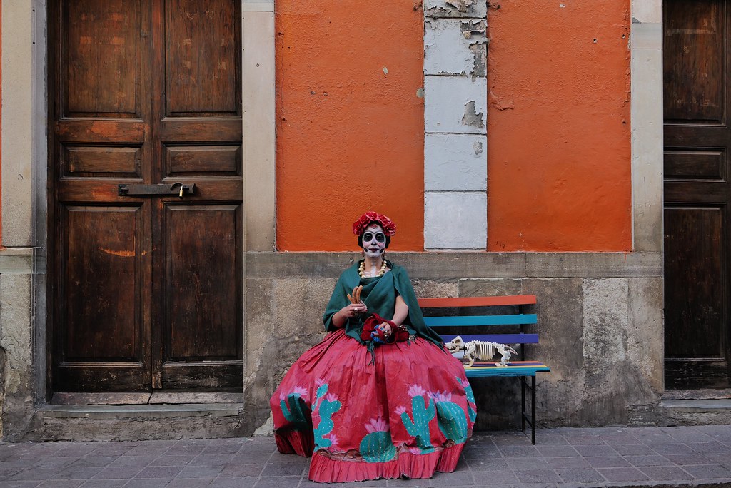 Johny Vino urban fashion portrait photograph with a red dress