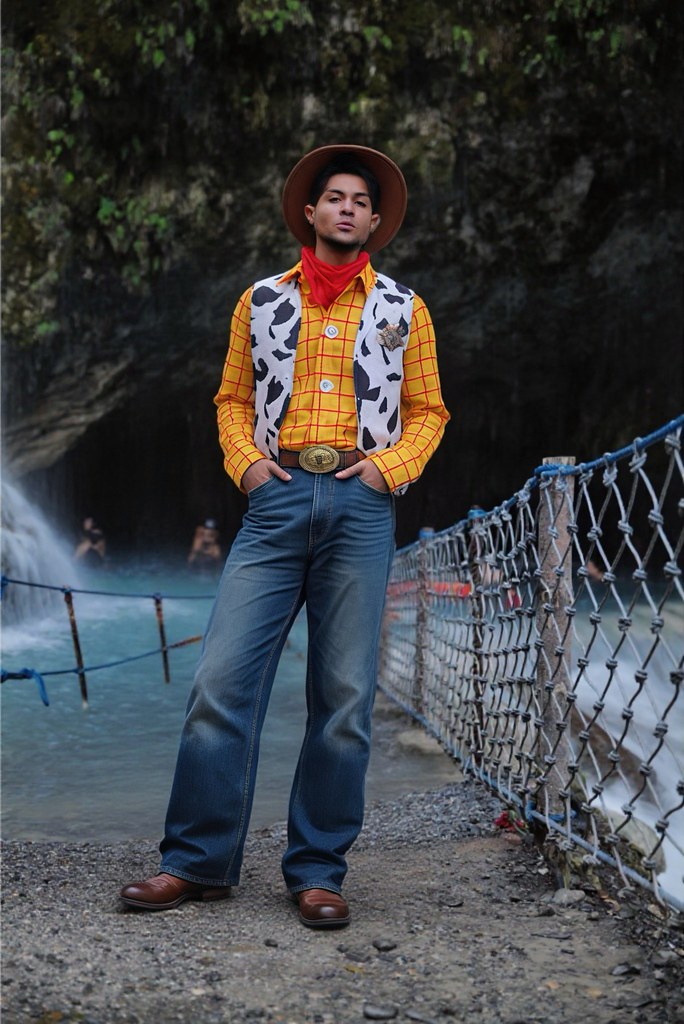Johny Vino street portrait photograph with a yellow jacket