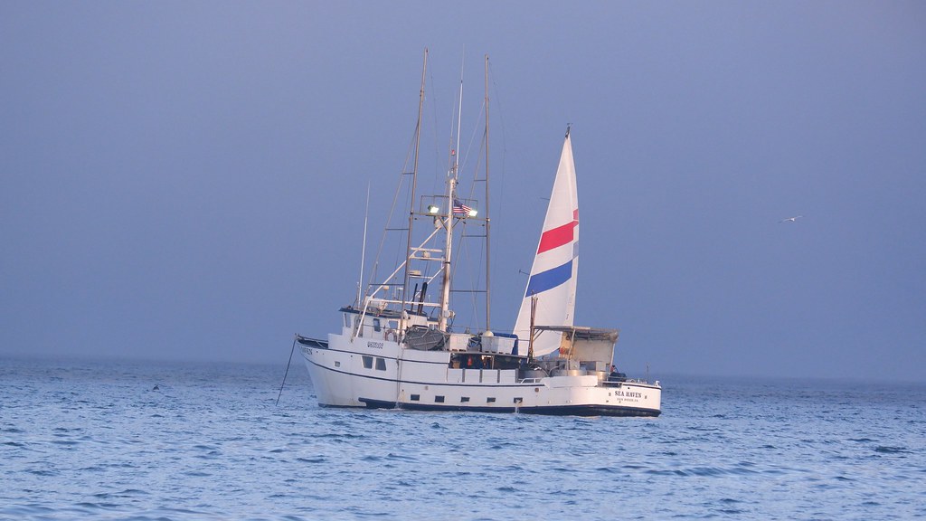 Johny Vino still life photograph of a sailboat in a foggy bay